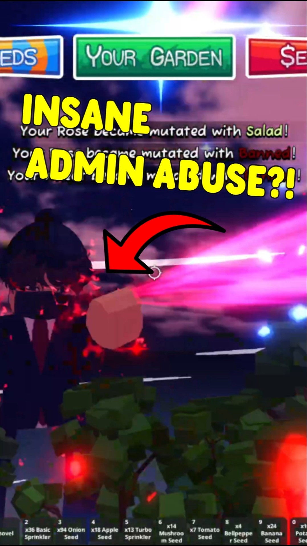 Insane ADMIN ABUSE in Garden Horizons! #shorts #gardenhorizons