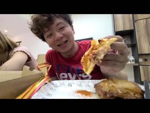 今天全家吃達美樂！貴了一點.....但Pizza也能低碳？