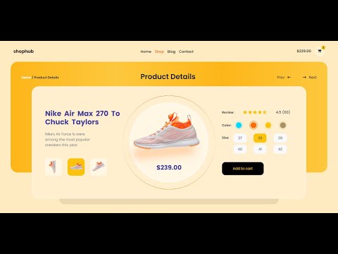 Creating e-commerce website page using HTML and CSS