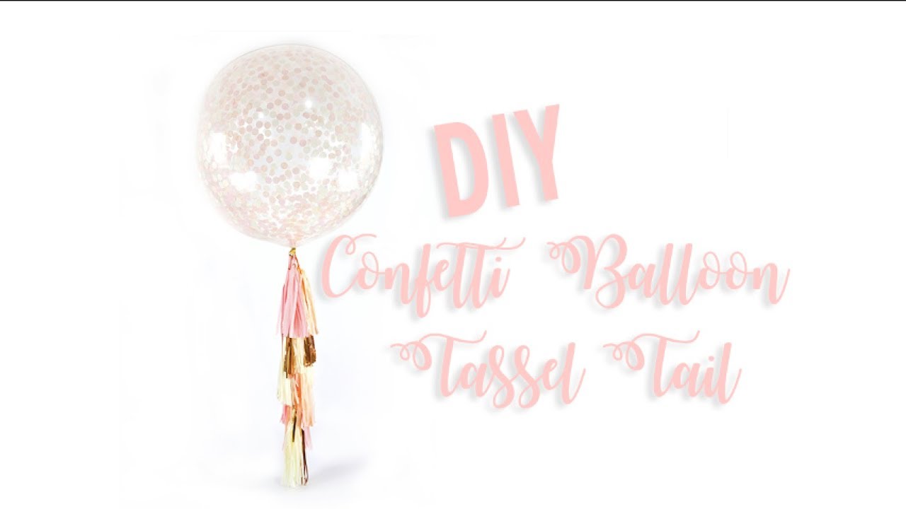 Black & Gold Confetti Balloon DIY Tassels