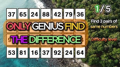 Stay focused! Find 3 pairs of identical numbers/Dementia Prevention Quizzes/Tests.130