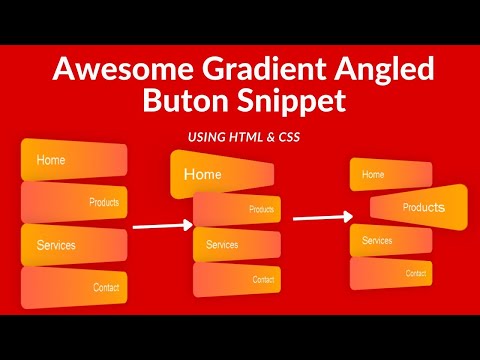 Create Awesome Gradient Angled Button Snippet Using HTML & CSS