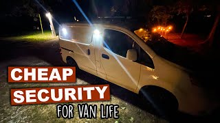 Cheap Security For Van Life | Motion Sensor Security Lights For ANY Van