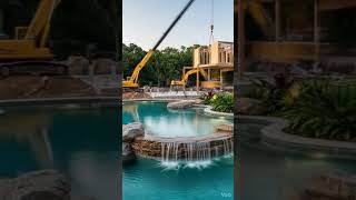 Amazing House In The Middle The Jungle #timelapse  #construction #engineering #satisfying #timelapse
