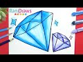 Cómo dibujar DIAMANTES - Paso a paso