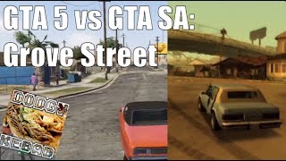 Grove Street GTA5 vs GTA SA - PS2 vs PS3