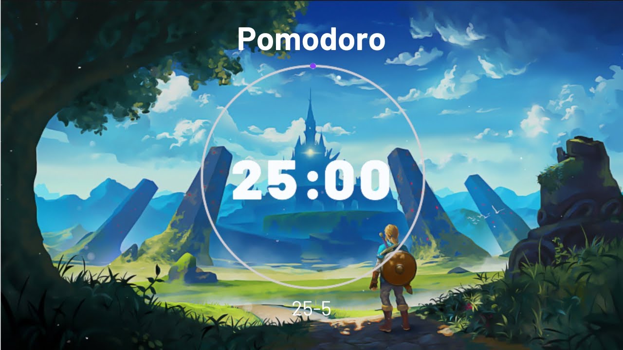 Zelda Calm Music Pomodoro (25/5 - No Ads) - Deep Focus With Me