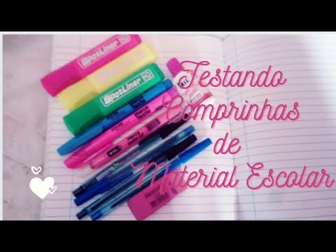 Testando comprinhas de #materialescolar - ProfJaci