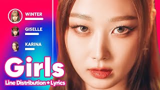 aespa - Girls (Line Distribution   Lyrics Karaoke) PATREON REQUESTED
