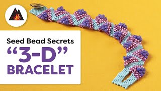 🤫 Secrets to Seed Beading: Part 8 | 3-D Peyote Stitch (Flat Cellini Spiral)