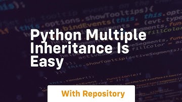 Python multiple inheritance is easy