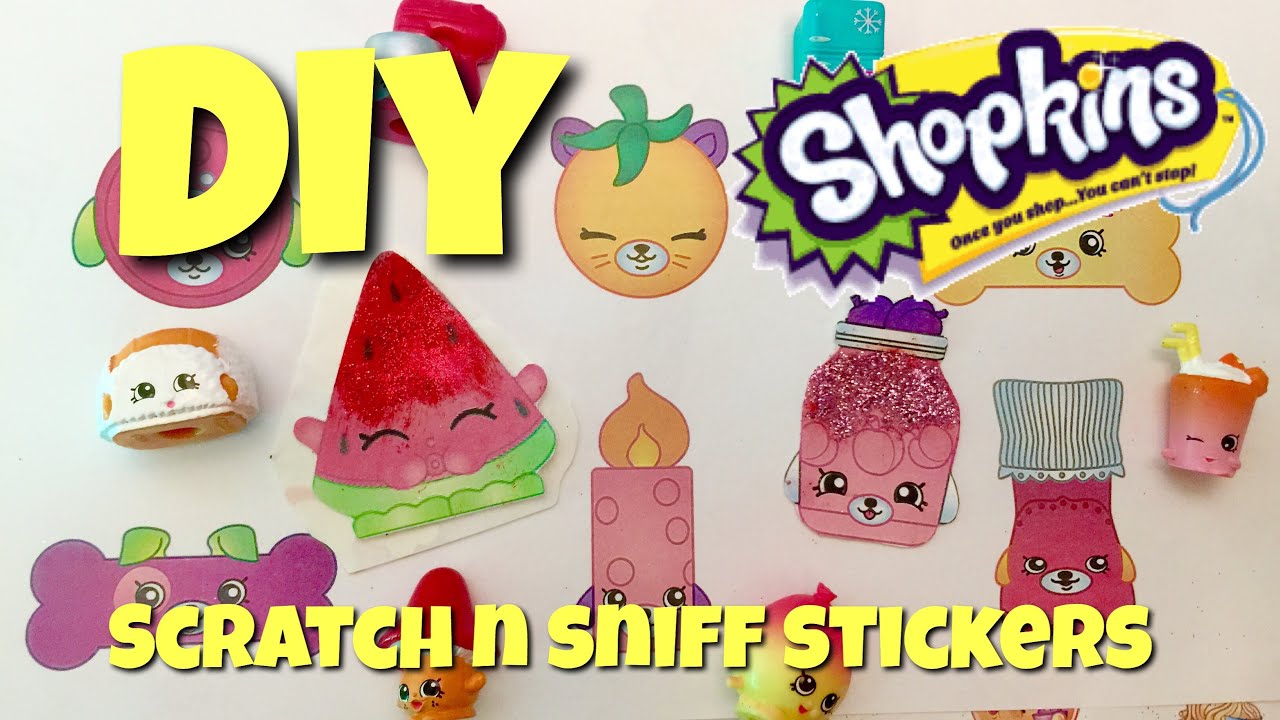 easy DIY Shopkins scratch and sniff stickers YouTube