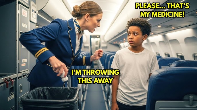 Flight Attendant Throws Out Black Boy's Medication Mid-Flight—3 Minutes Later, His Dad Says One Line - YouTube