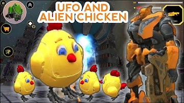Robot City Battle - 1 | #Naxeex | ufo and alien chicken android gameplay HD