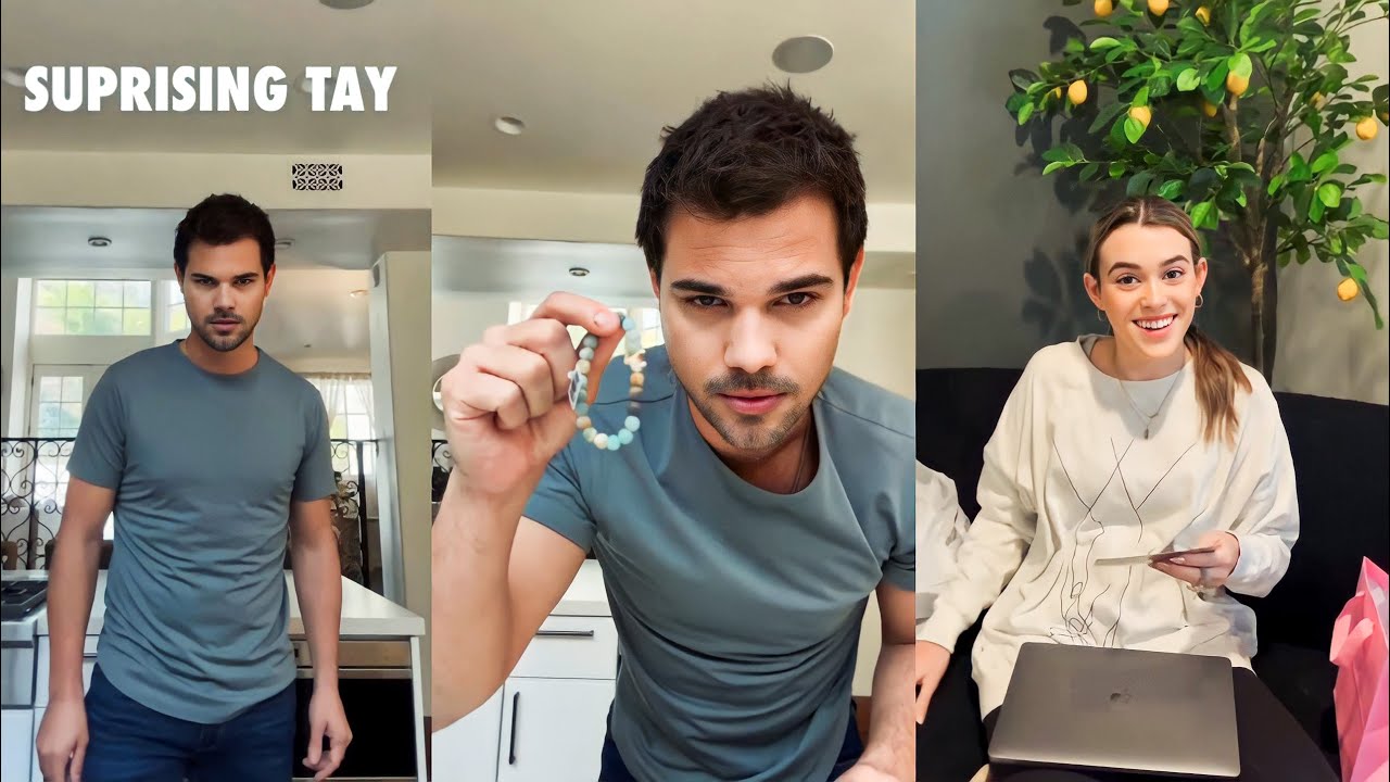 TAYLOR LAUTNER SURPREENDENDO SUA ESPOSA TAY LAUTNER