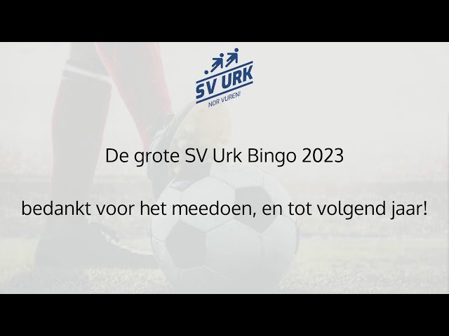 SV Urk bingo 2023