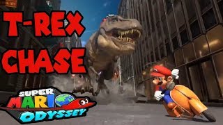 Super Mario Odyssey New Donk City Motor Scooter T-Rex Chase