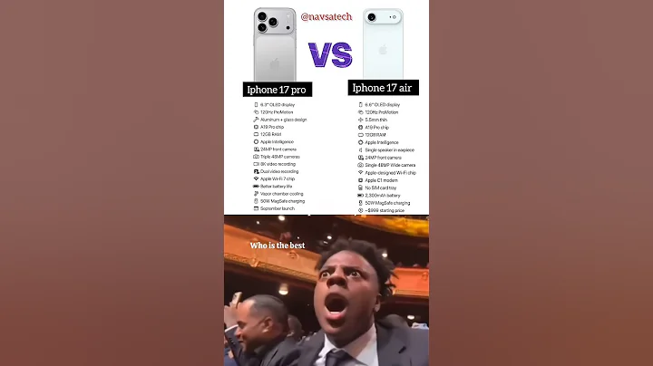 iphone 17 air vs iphone 17 pro 🤔🤔 #navsatech #smartphone #shortsfeed #ytshorts#shortsviral #technews