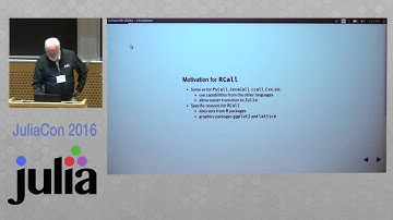 Julia and R | Douglas Bates | JuliaCon 2016