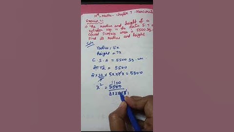10th Maths -Chapter 7-Mensuration  - Exercise 7.1- Sum -1