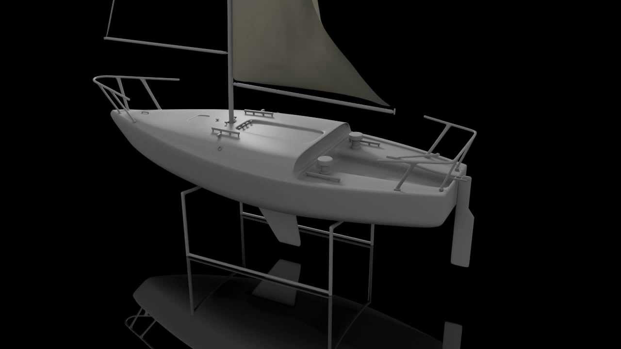 blender free sailboat model