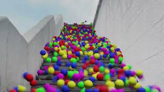 20,000 Balls on stair | Blender Evee | Rigid body simulation