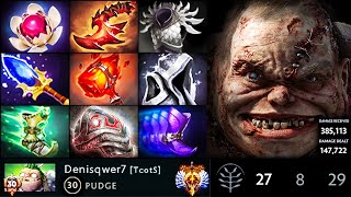 OMG SUPER TANK PUDGE 1VS5 CAN'T KILL 150K DMG DEALT 390K DMG RECEIVED IMBA HERO | Pudge Official