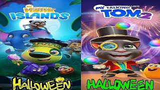 My Talking Tom 2 Vs My Talking Hank Islands Halloween Update Gameplay Android Ios