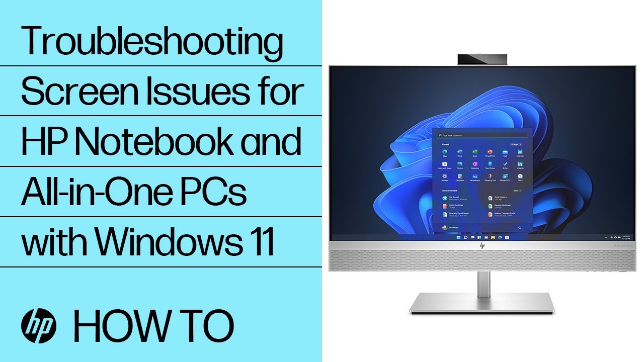Troubleshooting Screen Issues for HP Notebook and AllinOne PCs with