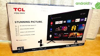 TCL Android TV 4k UHD Smart TV, Model 43S434 43in, 55S434 55in Chromecast HDR Bluetooth Wifi Class 4