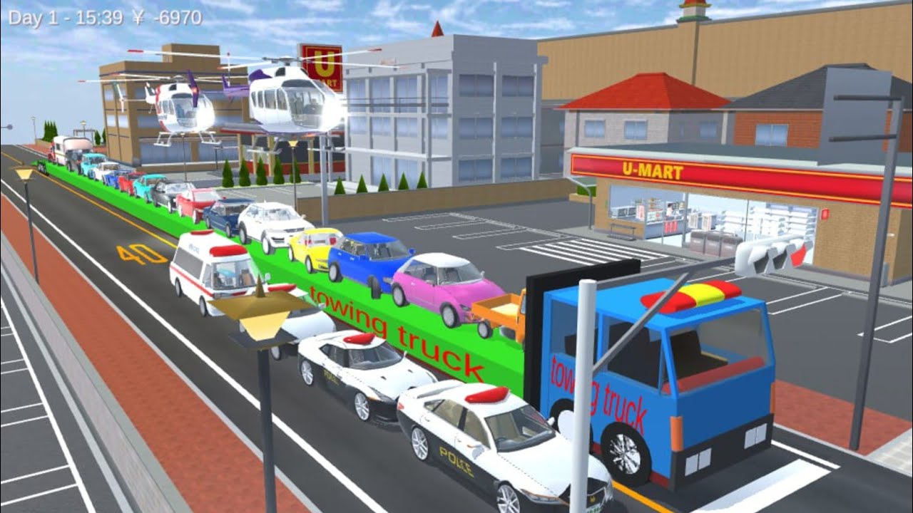 VIRAL COLLECTION OFF ALL CARS ON THE LONGEST TOWING TRUCK🚛🚒IN THE WORLD🌎😱😨✅ SAKURASCHOOLSIMOLATER.🚨