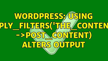 Wordpress: Using apply_filters(