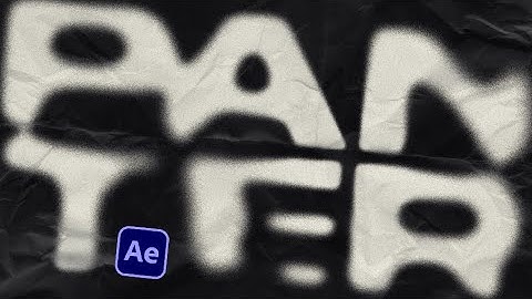 How To Make Inkbleed Text In After Effects!