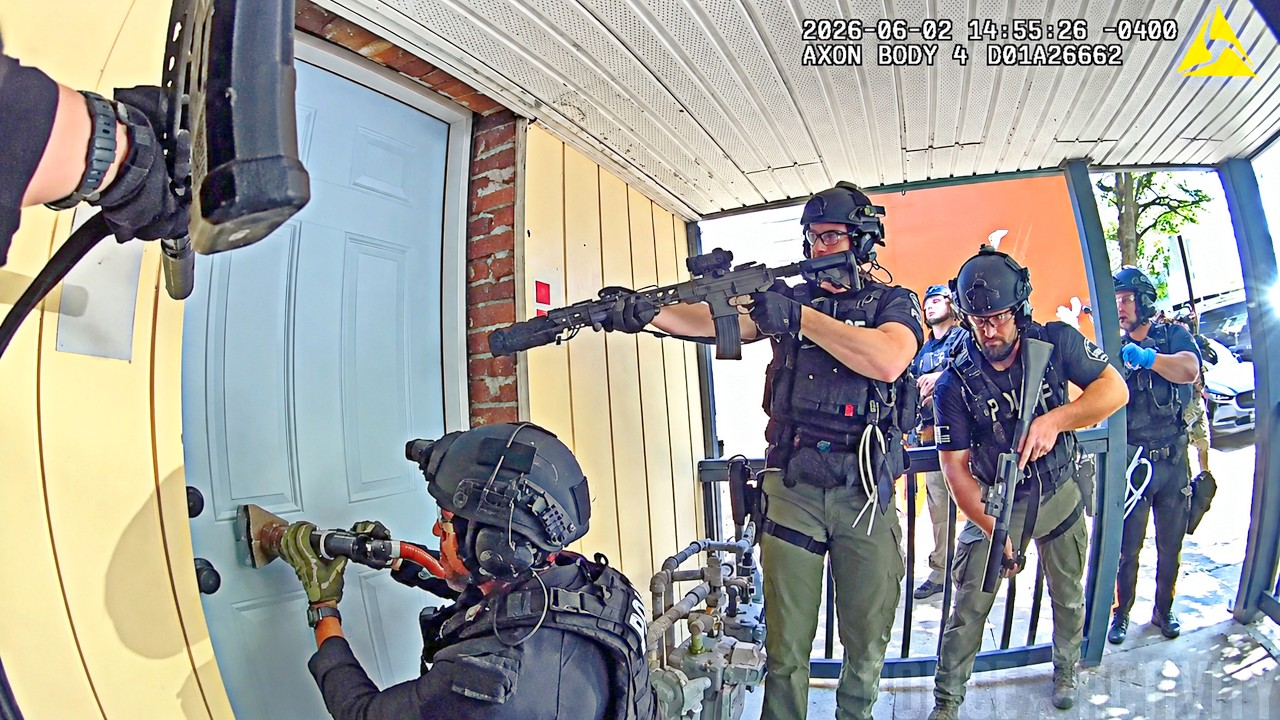 Suspect Opens Fire on SWAT Officers Moments After Door Breach