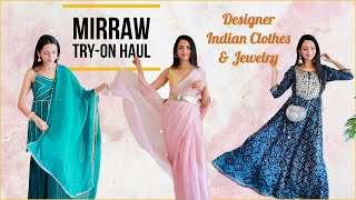 Indian Outfits Haul from MIRRAW | Mirraw Try-On Haul Suit, Sarees and Jewelry | Himani Aggarwal screenshot 4