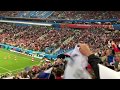 【ロシアW杯】グループA第2節 ロシアvsエジプト デニス・チェリシェフが追加点を決めた直後の歓喜に沸くスタジアム【2018.6.19】