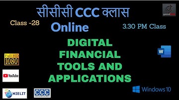 CCC  Online Class . Chapter-8  DIGITAL FINANCIAL TOOLS AND APPLICATIONS (Gmindtech)