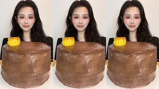 Asmr🍰Eating Chocolate Custard Tho Cake🍰 (Soft And Waxy Sound) 크림丨먹방丨Mukbang丨Satisfying丨Eatingshow