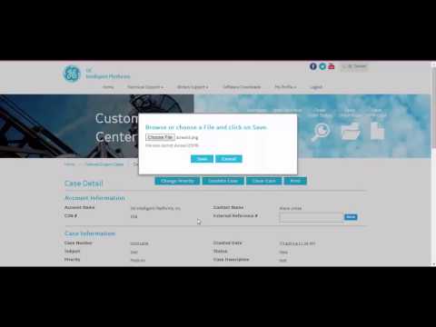GE Customer Center Portal - Updating a Case