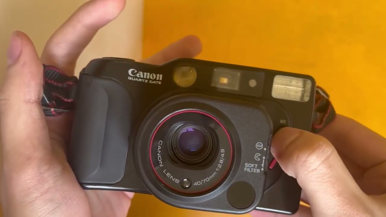 フィルムカメラ Canon Autoboy TELE Canon Autoboy Tele - YouTube