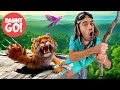 Escape from tiger island jungle adventure  floor is lava game  danny go songs for kids