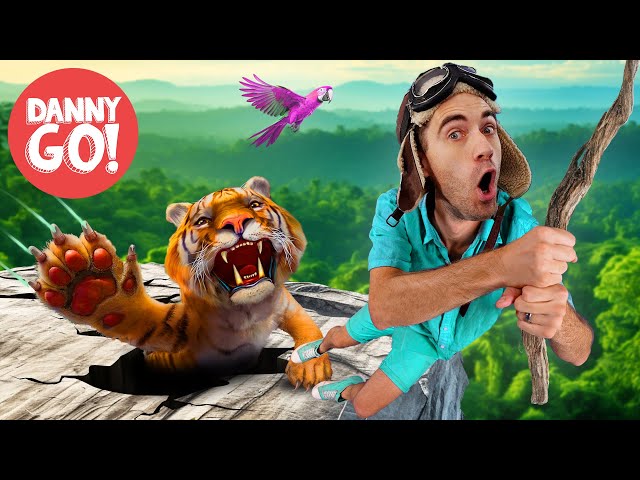 “Escape From Tiger Island!” (Jungle Adventure) 🐅🌴 Floor is Lava Game | Danny Go! Songs for Kids class=
