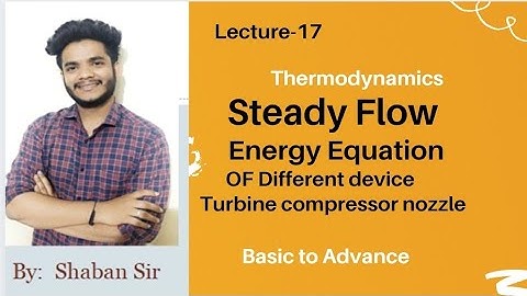Thermodynamics ll S.F.E.E for different devices ll Turbine, Compressor,Boiler,Nozzle, diffuser ll