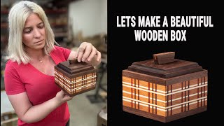 How to make a beautiful wooden box. Step by step tutorial.Easy woodworking project