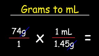 كيفية تحويل الجرام إلى ملليلتر - g إلى mL