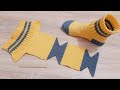 طريقة عمل سليبر/ جوارب كروشيه بقطعة واحدة How to crochet a nice slipper
