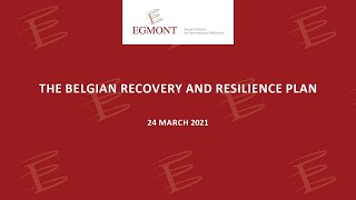 The Belgian Recovery and Resilience Plan.