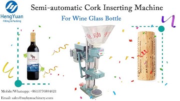 Semi-automatic Cork Inserting Machine For Wine Glass Bottle Sealing.