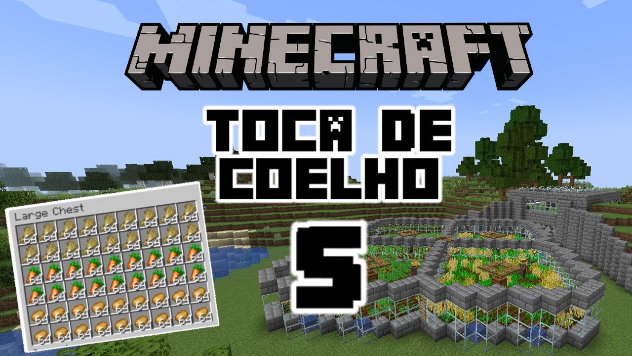FARM de TRIGO, CENOURA e BATATA AFK - Minecraft Toca de Coelho #5 - YouTube