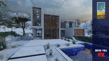 MODERN VILL SNOW FX | LUMION 10.3.2 ANIMATION ||